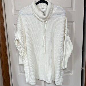 Wonderly Drawstring Collar Sweater  - L